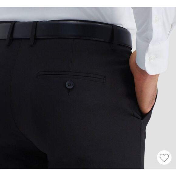 NWT Haggar H26 Men’s Stretch Straight Fit Dress Pants Black size 32x32 - Picture 5 of 9